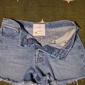 MOTHER Light Blue Denim Jean Shorts